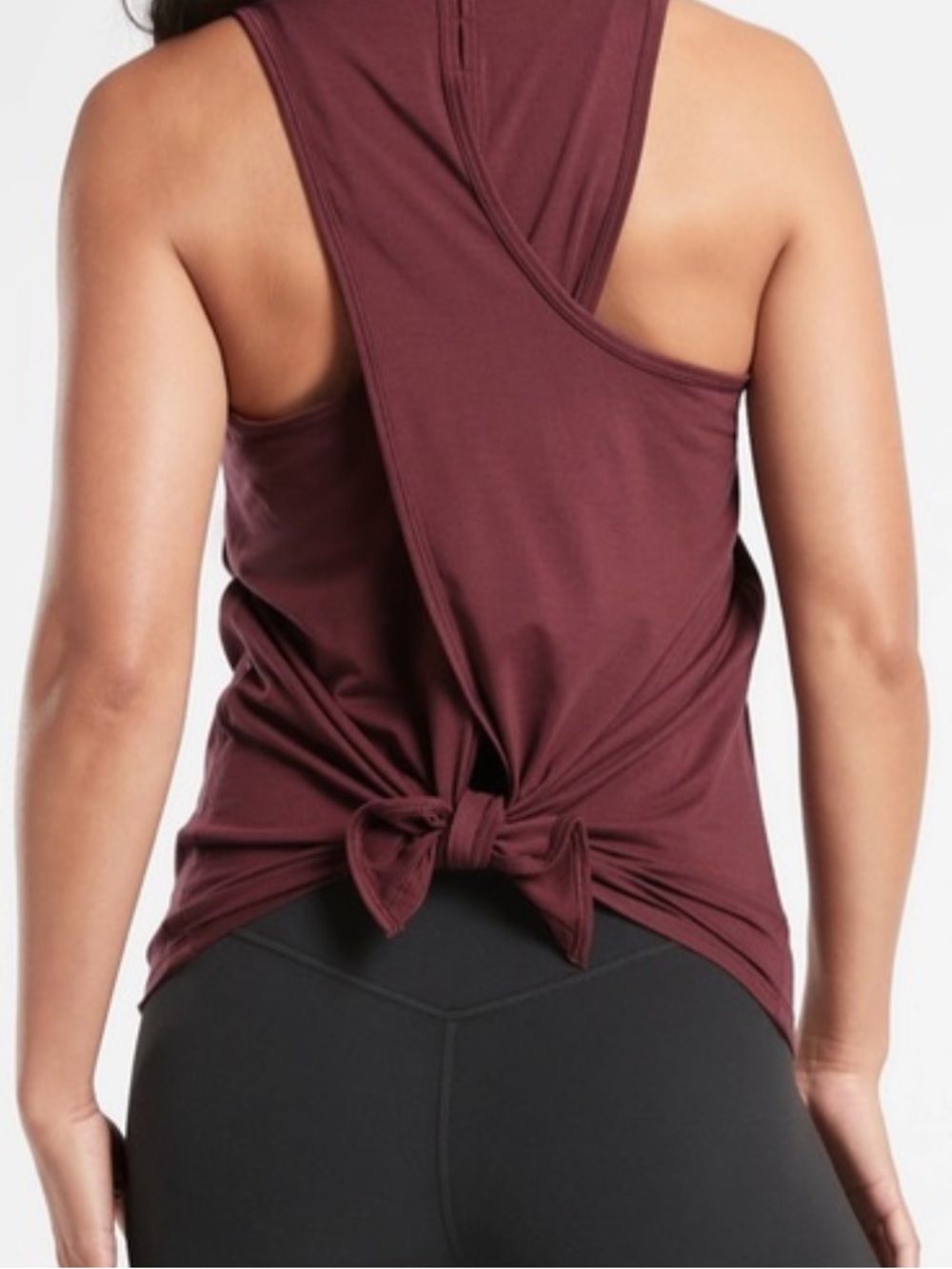 Athleta Essence Cross-Back Tank Top — Tawny Rose